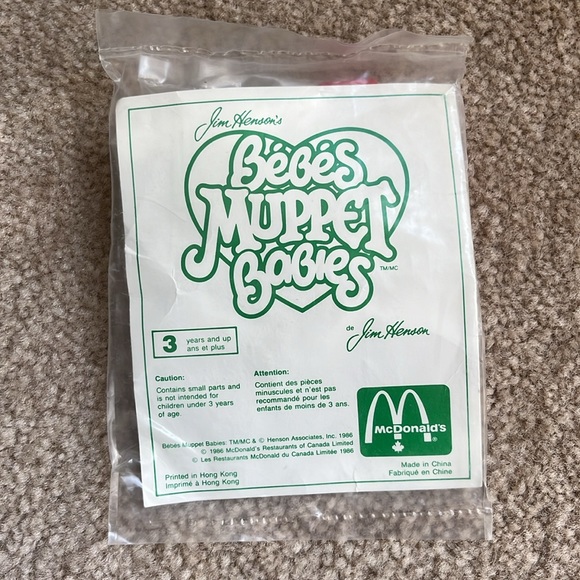 Vintage 1986 Jim Henson’s Muppet Babies Kermit and Piggy Sealed Happy Meal Toys - Picture 3 of 6